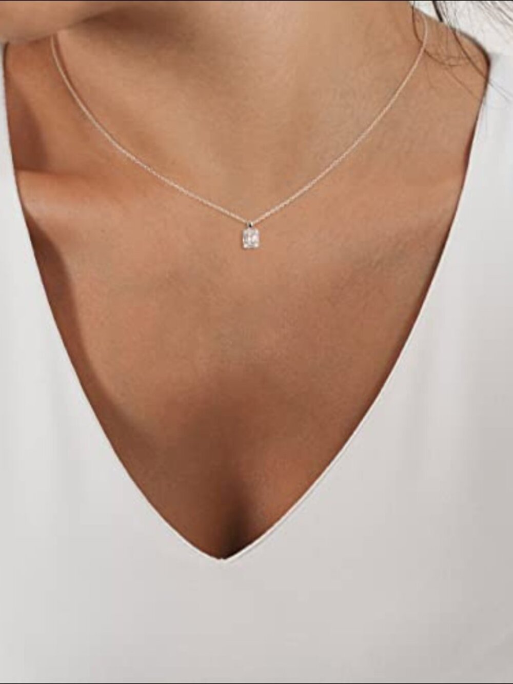 14k Gold Plated Dainty Pendant Necklace Choker - Picture 4 of 7